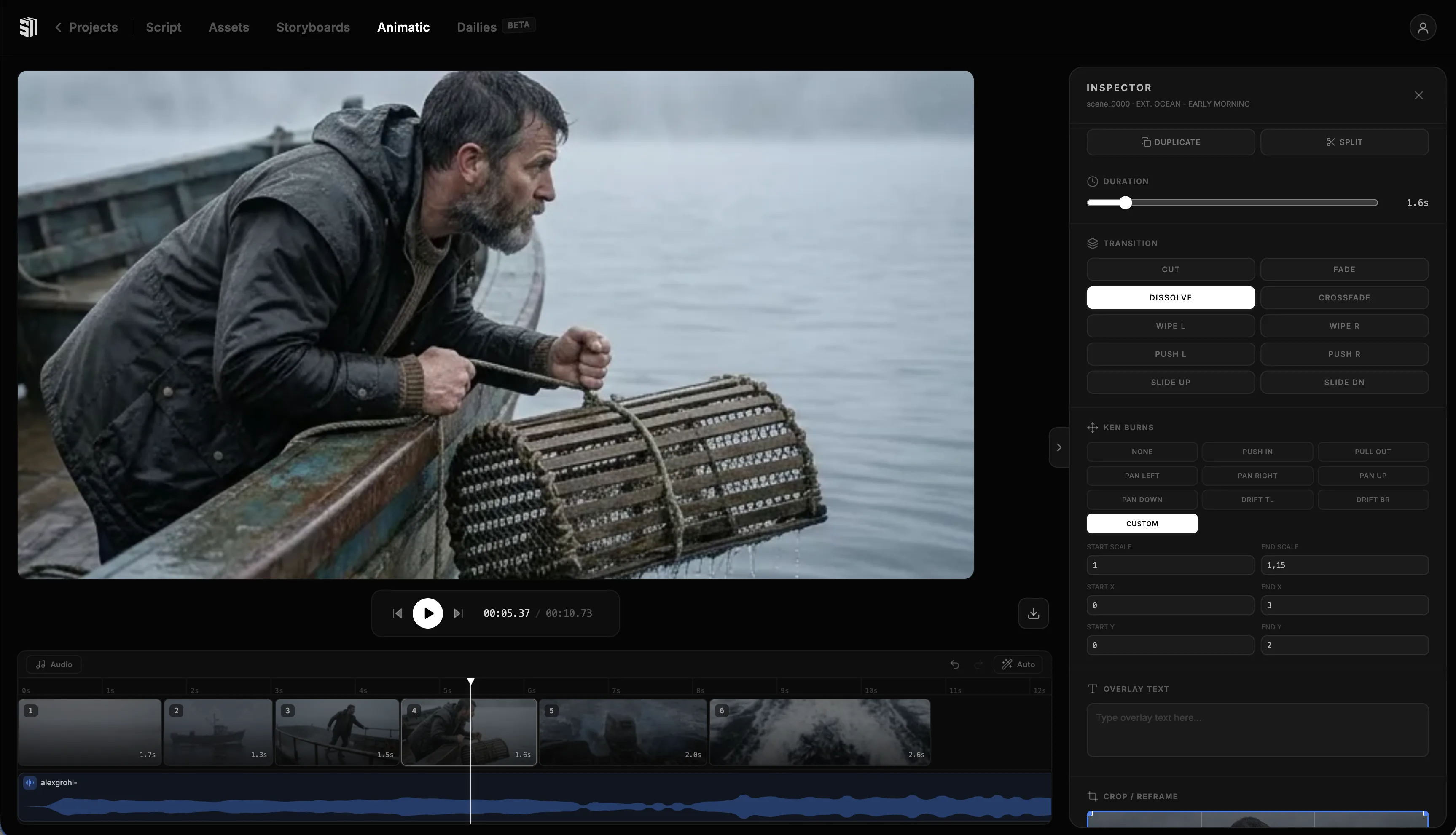 Build timelines in seconds